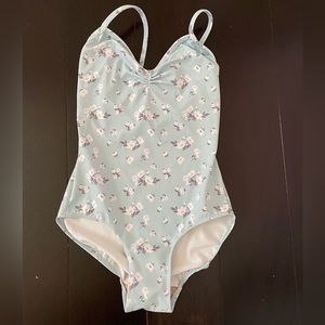 ELEVE blue floral leotard